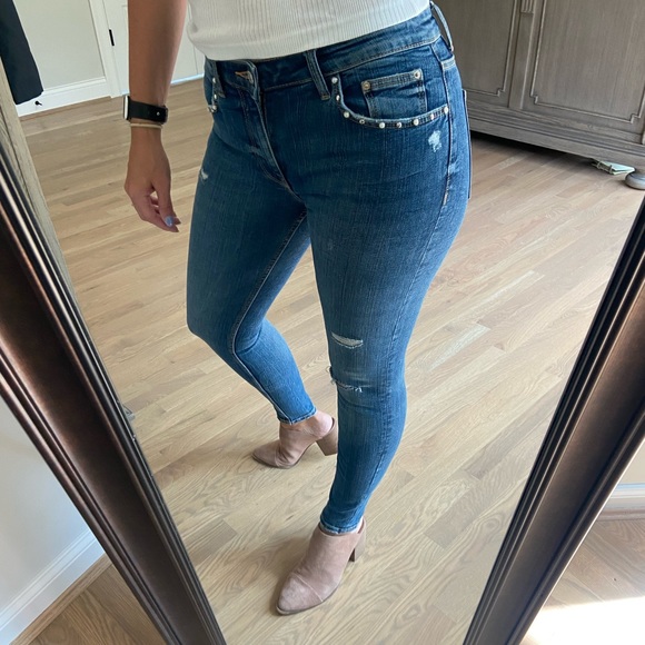 Zara Skinny Jeans with Embellished Pockets - Picture 6 of 8